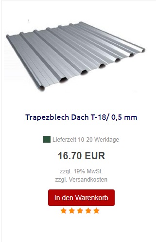 Trapezblech Dach