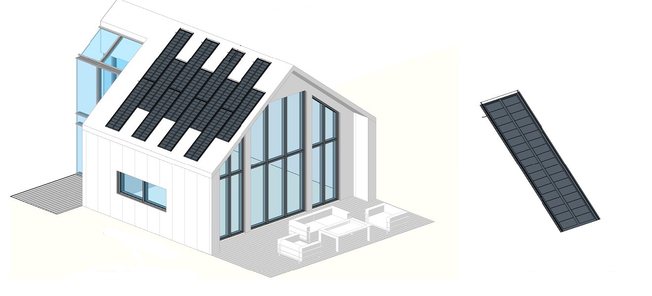 Photovoltaik Modul mit Stehfalzblech 